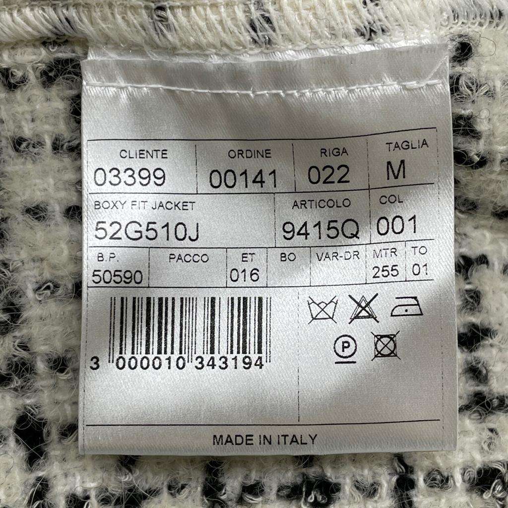 T-JACKET White X Black Wool Jacket Jacket M White X blackUsed