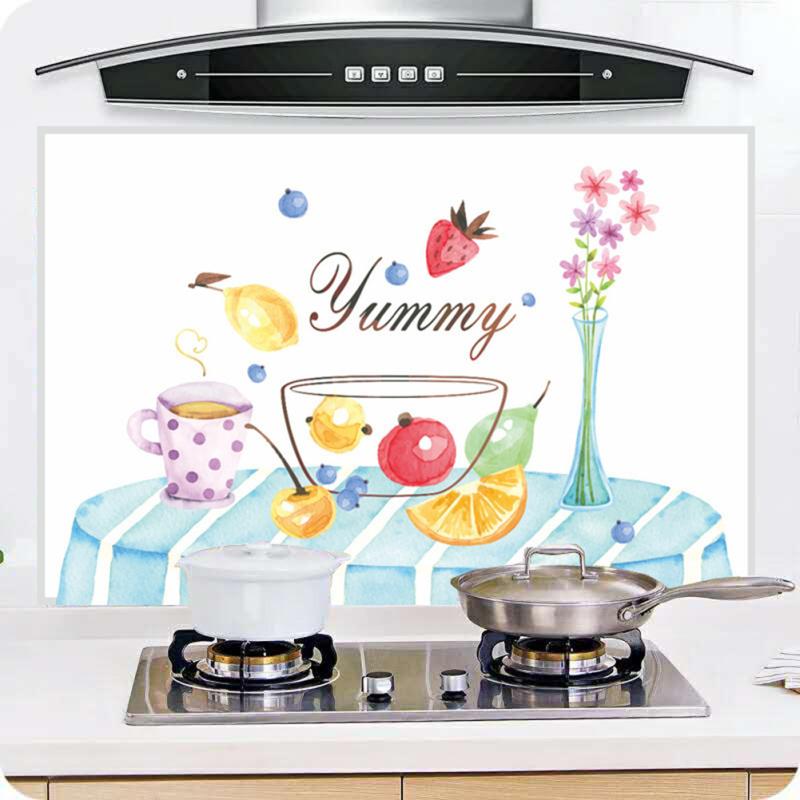hot! Waterproof Self-adhesive Kitchen Decorative  Wallpaper High Temperature Anti-oil Sticker