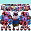 Spider-man Across The Spider-verse Party Flag Set With Balloons For Birthday And Halloween Celebration