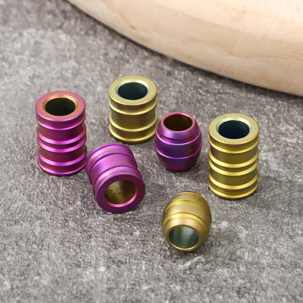 Accessories Titanium Alloy Camping EDC Gadgets TC4 Knife Beads Ropes Lanyard Paracord Rope Pendant