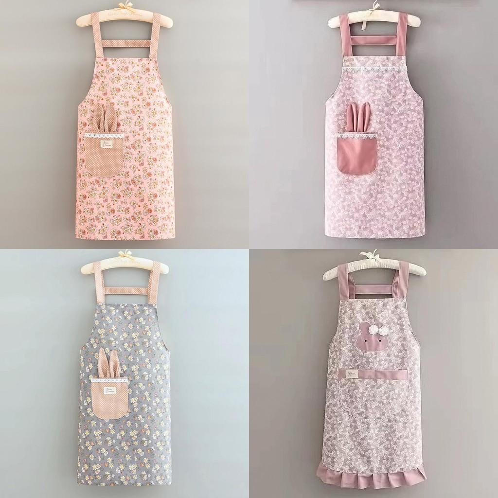 Floral Print Apron With Adjustable Straps For Kitchen And Home Decor