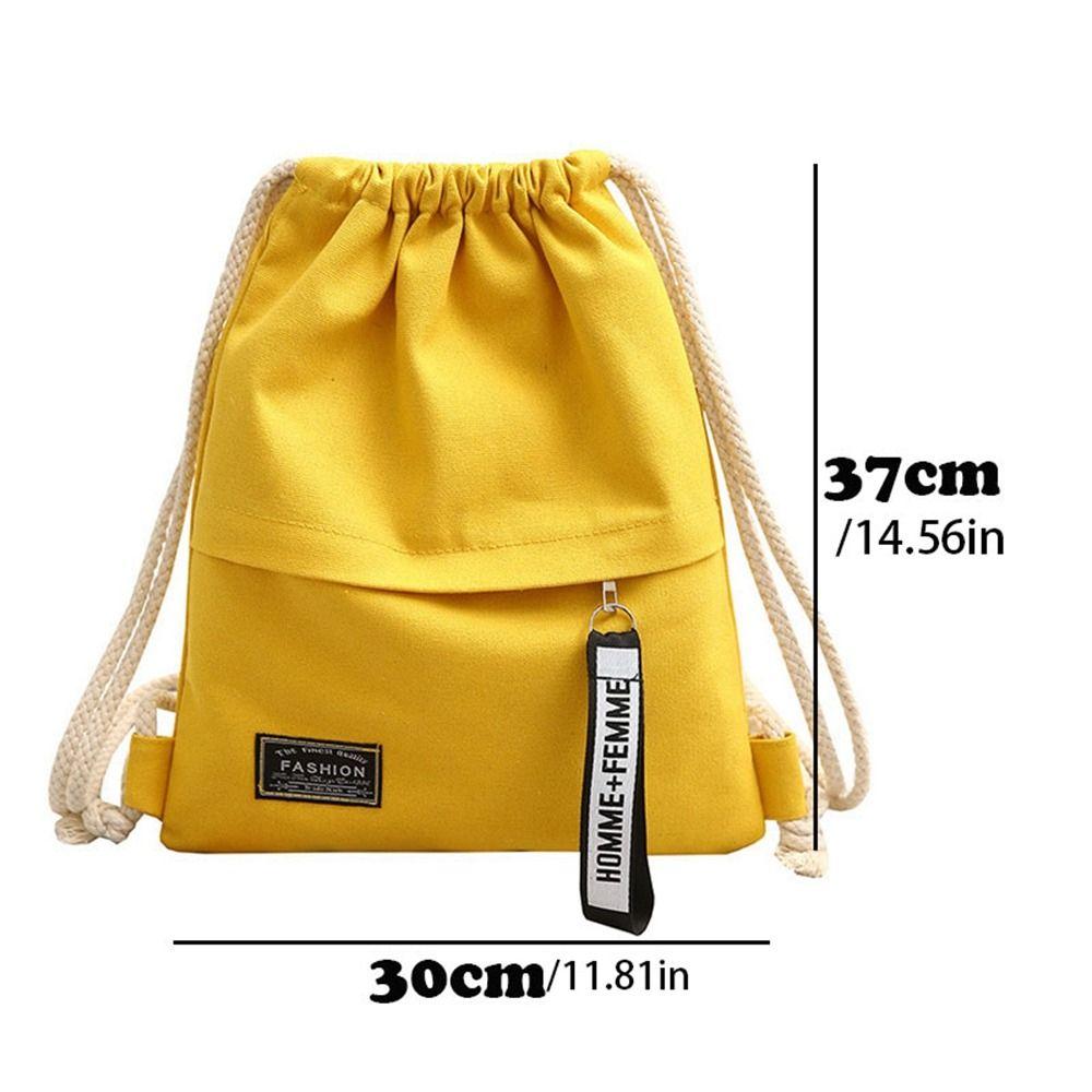 Riding Leisure Bag Bundle Pocket Canvas Drawstring Bag Drawstring Pocket Knapsack Outdoor Backpack