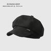 Maillard coffee suede octagonal hat women's autumn and winter warm versatile painter hat retro British newsboy hat
