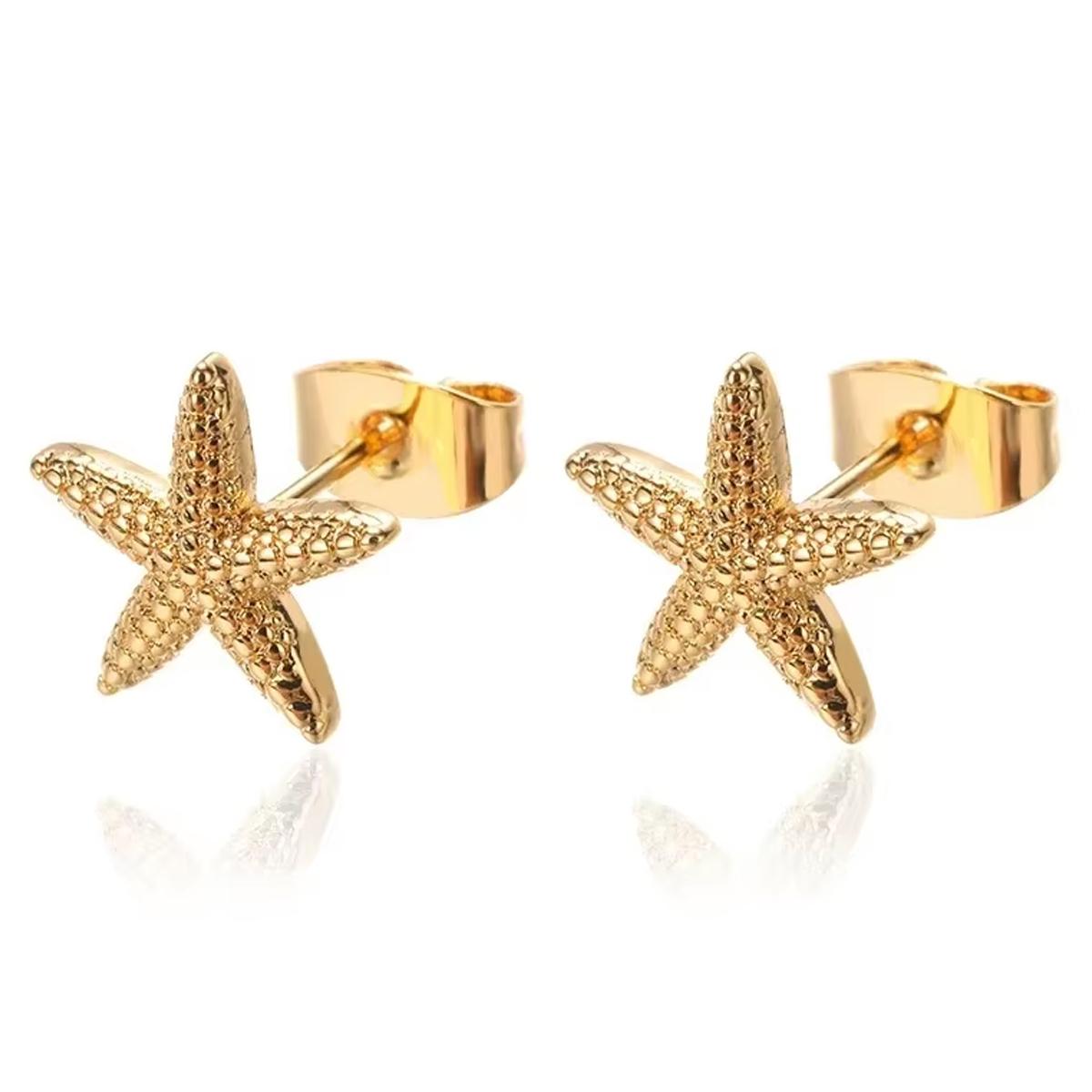 

Retro Fashion Trend Starfish Earrings For Women, With Exaggerated Personality And Trendy Street Photography Earrings And Accessories