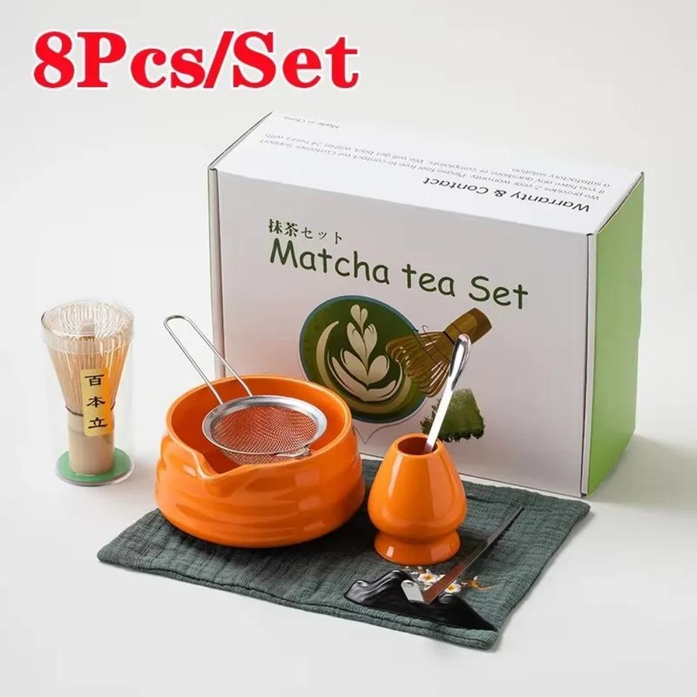 4Pcs 7 Pcs/set Japanese Matcha Blender Set Bamboo Whisk Matcha Brush Teaspoon Kiln Tea Set Beverage Shop Tea-Making Tools