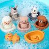 Baby Bath Toys Kids' Inertial Sliding Animal Car Soft Squishy Finger Toys Summer Play Water Toy For Children Kid 2 3 4 5 6 Year