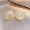 Rose Flower Floral Stud Earrings Resin Women Earrings Sweet Flower Earrings  Seaside