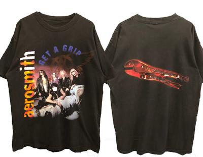 Vintage Styles 90er Aerosmith T-Shirt Schwarzes Shirt