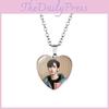 Bts Park Jimin Hjärtformat Hängsmycke Halsband Med Tidlöst Ädelstensberlock I Legering