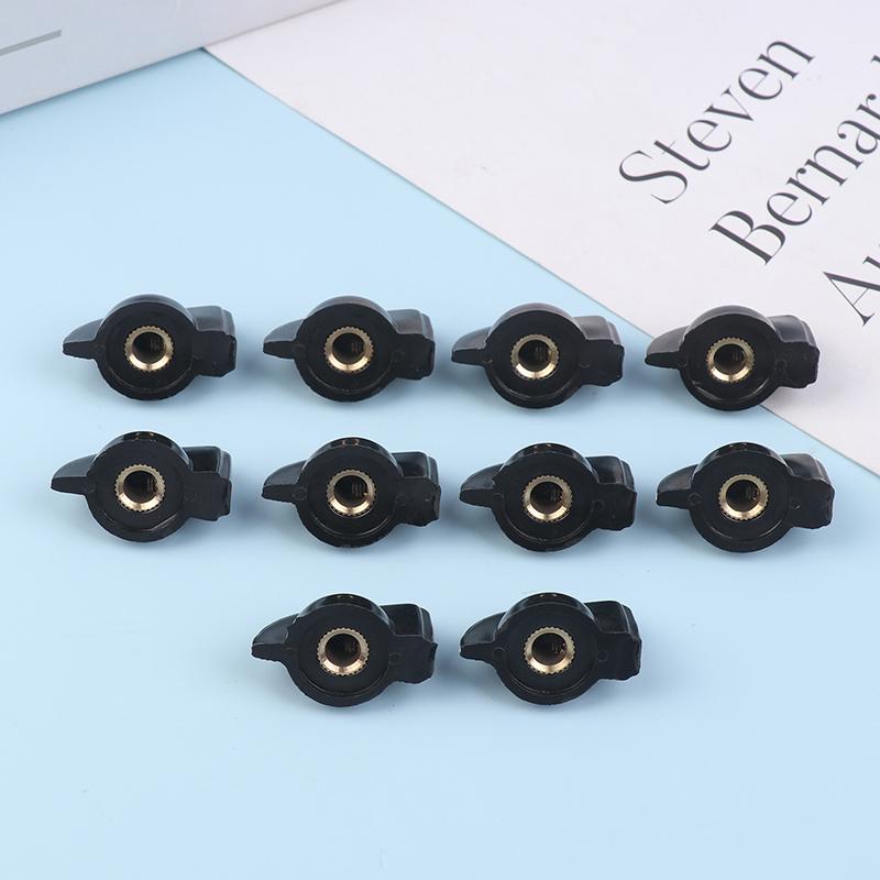 10Pcs Bakelite Knob Cap K7-1 Band Switch Knob Potentiometer Knob Cap Copper Core Circular Hole 6Mm Shaft Hole Dia Pointer Knobs