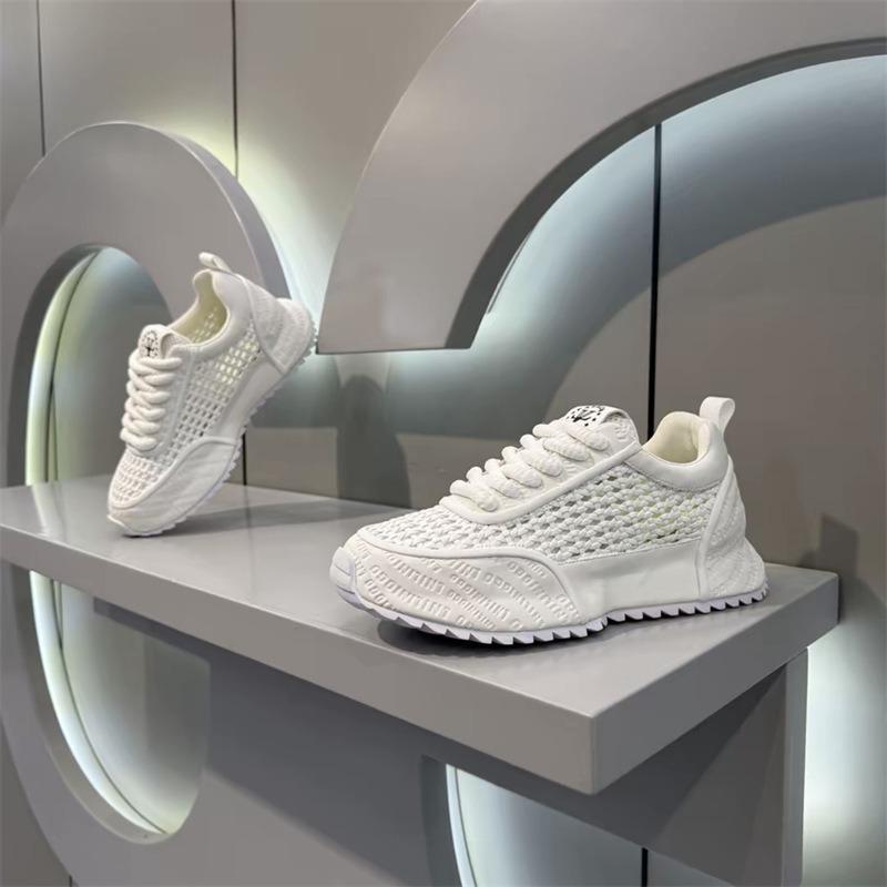 Men's Cotton Chunky Sneakers Spring Summer Breathable Soft-soled Leather Casual Shoes Trend Men Vulcanized Shoes Zapatos