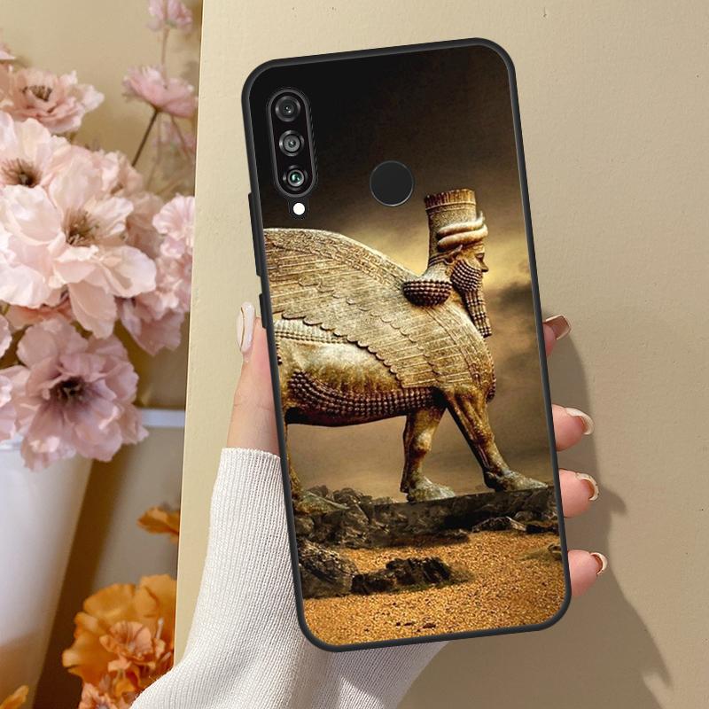 Lamassu Assyrian Winged Bull For Huawei Nova 11 Pro 9 10 SE Y70 Y60 Y90 Y61 Y91 Y73 Y72 12s 12i 11i 8i P30 P40 Lite Case