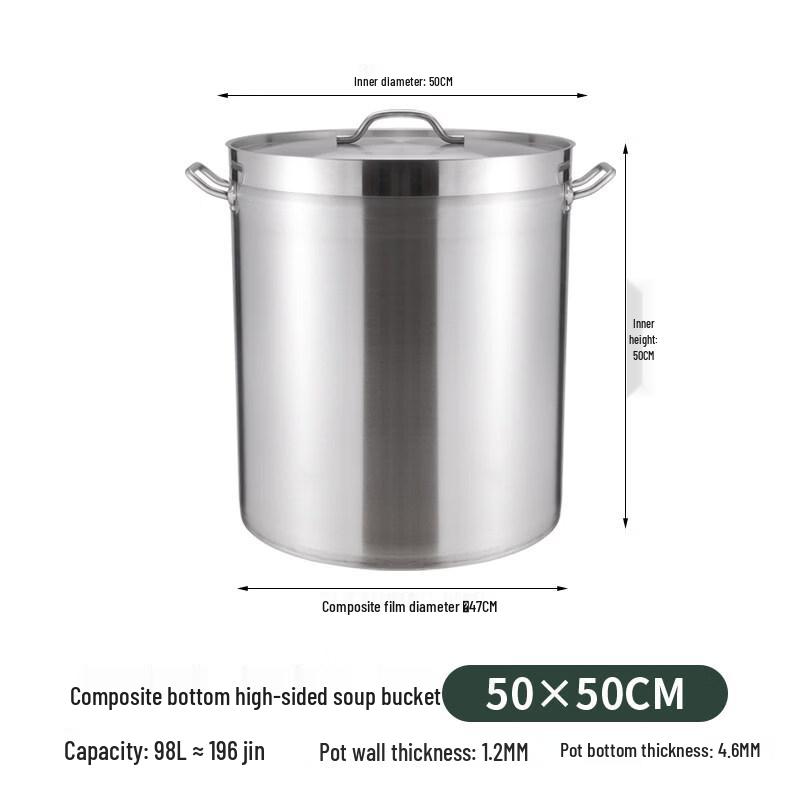 JPHZNB Food Grade Stainless Steel Induction Stew Pot