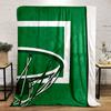 Basketball hoop and net silhouetted against a green background. for all seasons blanket lunch break throw gift