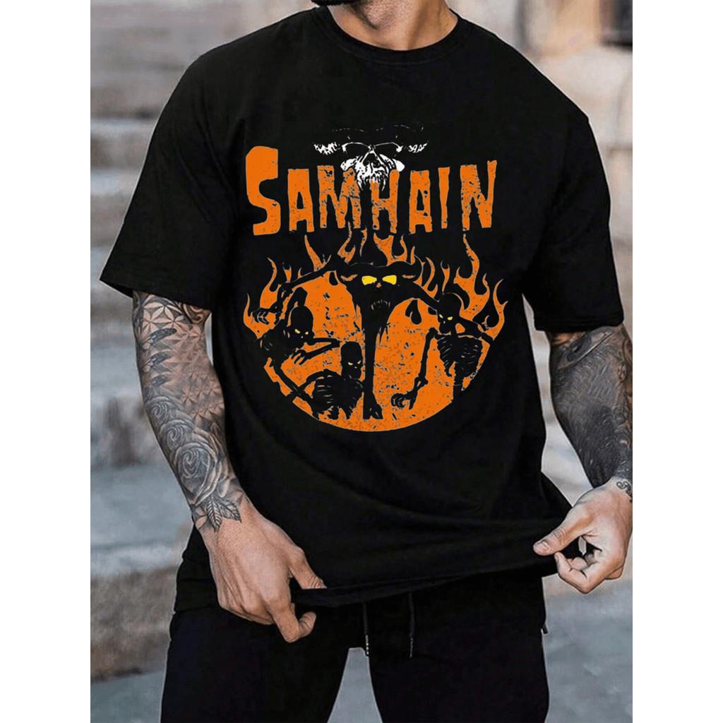 

Мягкий причудливый унисекс топ с короткими рукавами на Хэллоуин с принтом тыквы-хоррора, футболка в стиле ретро-стрит. 6XL