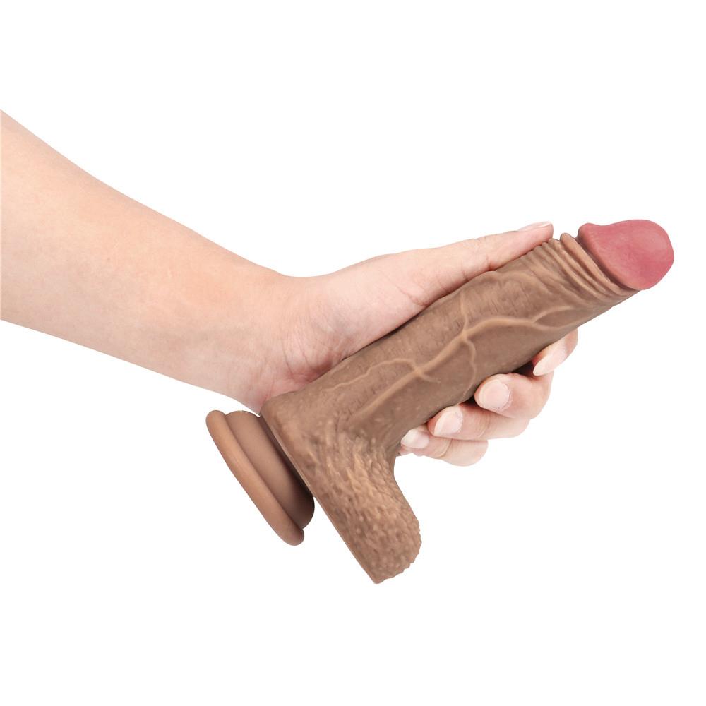 MoDi Realistischer Dildo Stretch Thrust G-Punkt Klitoris Anal Riesiger Penis Erwachsene Sexspielzeug für Frauen Paar Flirtwerkzeug
