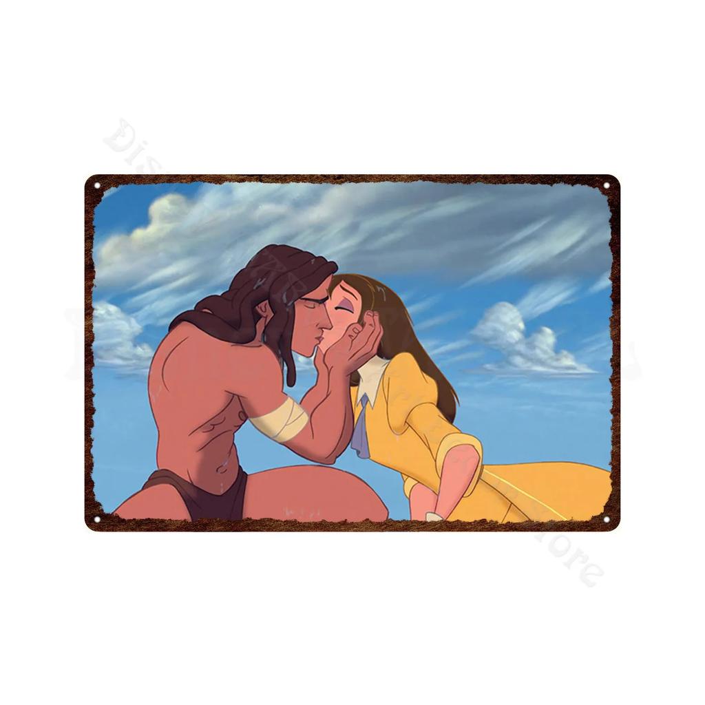 Tarzan Metal Poster Classic Animated Films Vintage Tin Sign Plate Metal Plaque Wall Art Stickers For Room Decor