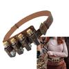 Alchemist Theme Waist Belt with 4 Potion Holder for Medieval Enthusiasts Cosplay Costume Belt Masquerades Props PU Belt