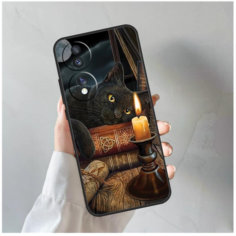 Witch Cat Phone Case For Honor X8b X9b X8 X9 X6a X7a X8a X9a Honor Magic 6 Pro 5 Lite 50 70 90 Cover