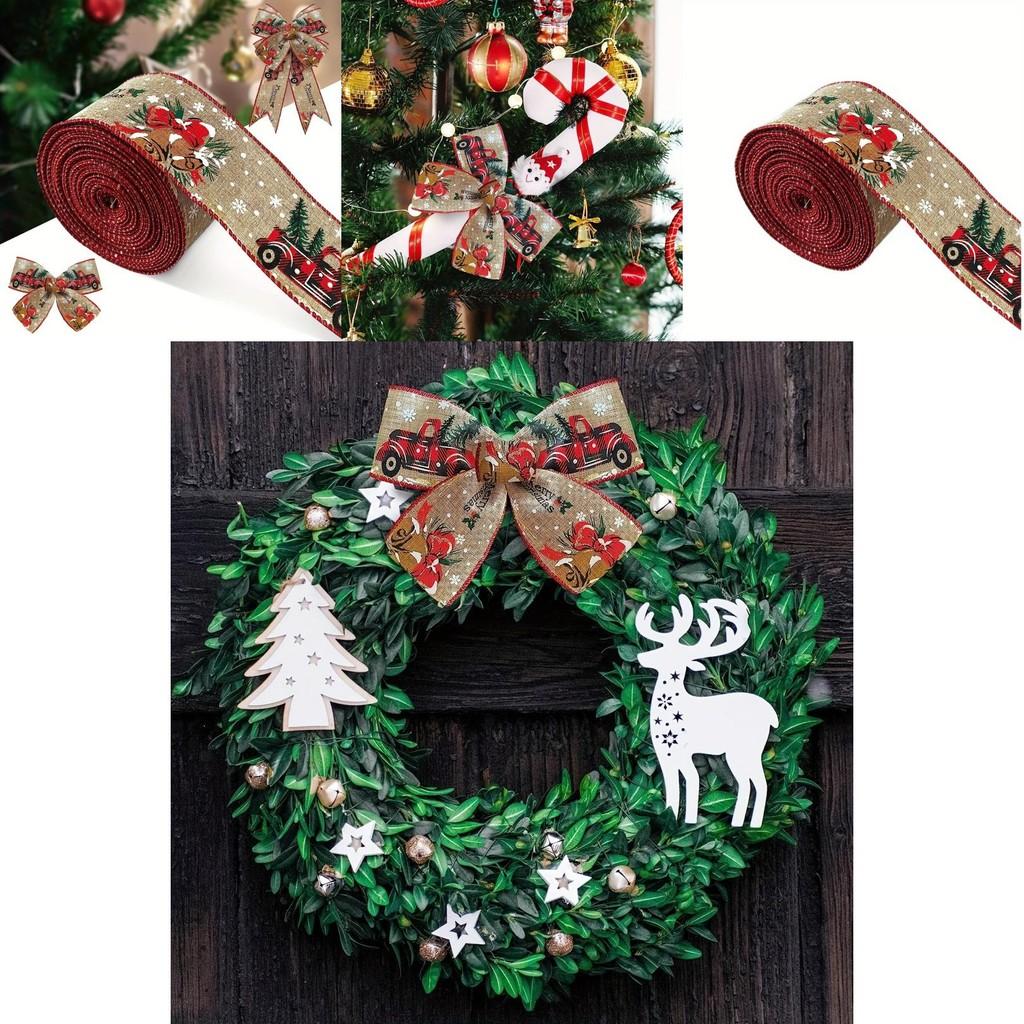 Festive Christmas Themed Decorative Ribbon With Unique Prints For Holiday Decorations