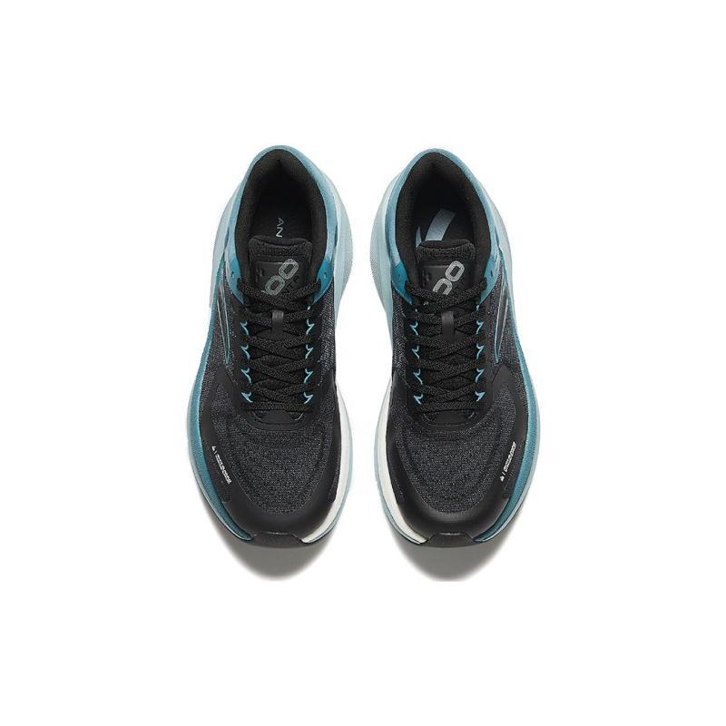 Anta Running Collection Slip-Resistant Water-Resistant Low-Top Running Shoes Men's Black Cyan Sneakers 112345535-4