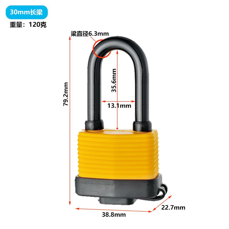 1Set Outdoor Splashproof Padlock With Key Heavy Duty Padlock For Storage Units Gym Lockers Garage Fence And Shed Weatherproof S