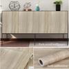 55cm Vinyl Waterproof Wood Grain 3D Stickers for Wardrobe Cupboard Table Closet Furniture PVC Self Adhesive Wallpaper Home Decor