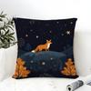 Children'S Cartoon Animal Painting Pillow Case Linen Pillow Case Sofa Home Decor Cushion Cover Cushion Cove