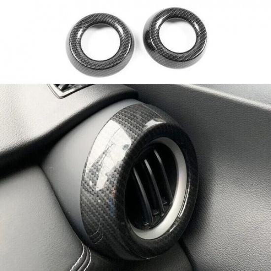 Carbon Fiber Front Side Air Outlet Vent Cover Trim For Nissan Kicks 2017-