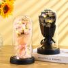 Qixi Festival Valentine's Day Gift 1 Acrylic Cover Simulation Immortal Rose Dried Flower Mother Birthday Gift