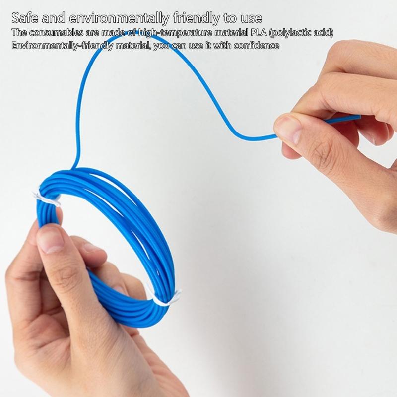 1.75mm Diameter PCL 3D Pen Filaments Random Color, Smooth Texture Filaments for Low Temperature 3D Printing Pen