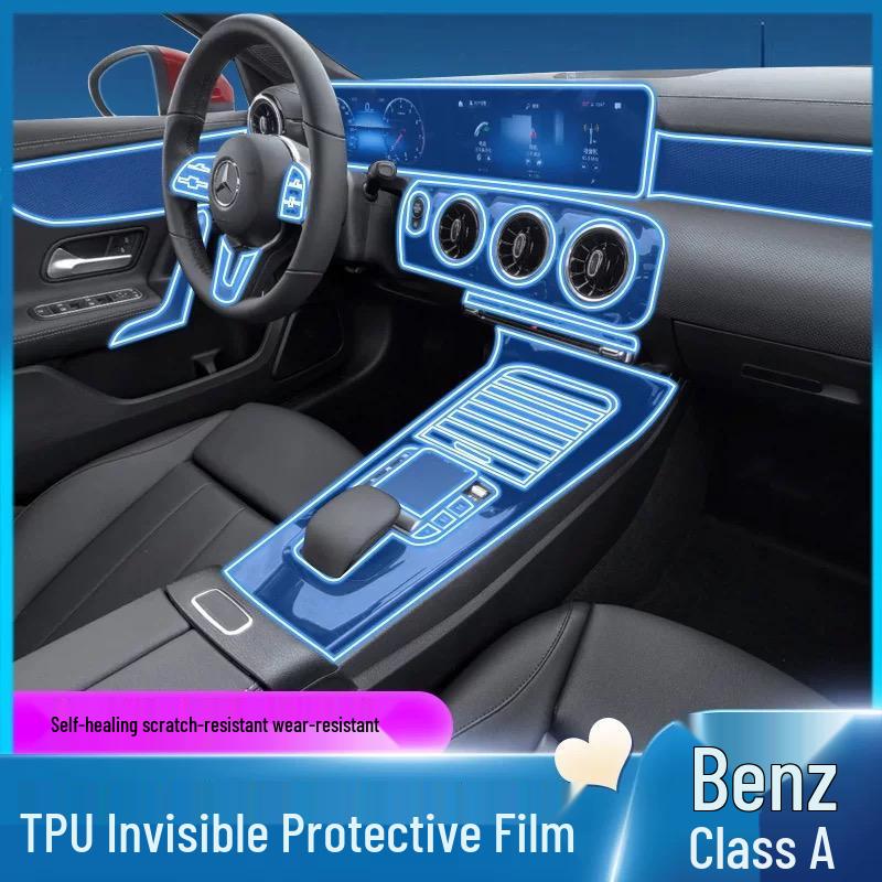 TPU Interior Protective Film for 2019-2025 Mercedes-Benz A-Class A200L/180L - Console & Instrument Panel