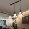 Nordic Modern Diamond Pendant Lamp Originality Living Room Bedroom Board Room Decoration Chandeliers Simple Iron Cloth LED Light