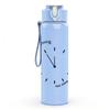 1PC Simple Clock Time Art 750ml Color Plastic Sports Water Bottle Leakproof Flip Straw Lid Suitable for Sports Office Home Use