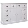 Day and Night - Day and Night Sideboard with 10 White Wood Drawers 113x30x79 Cm