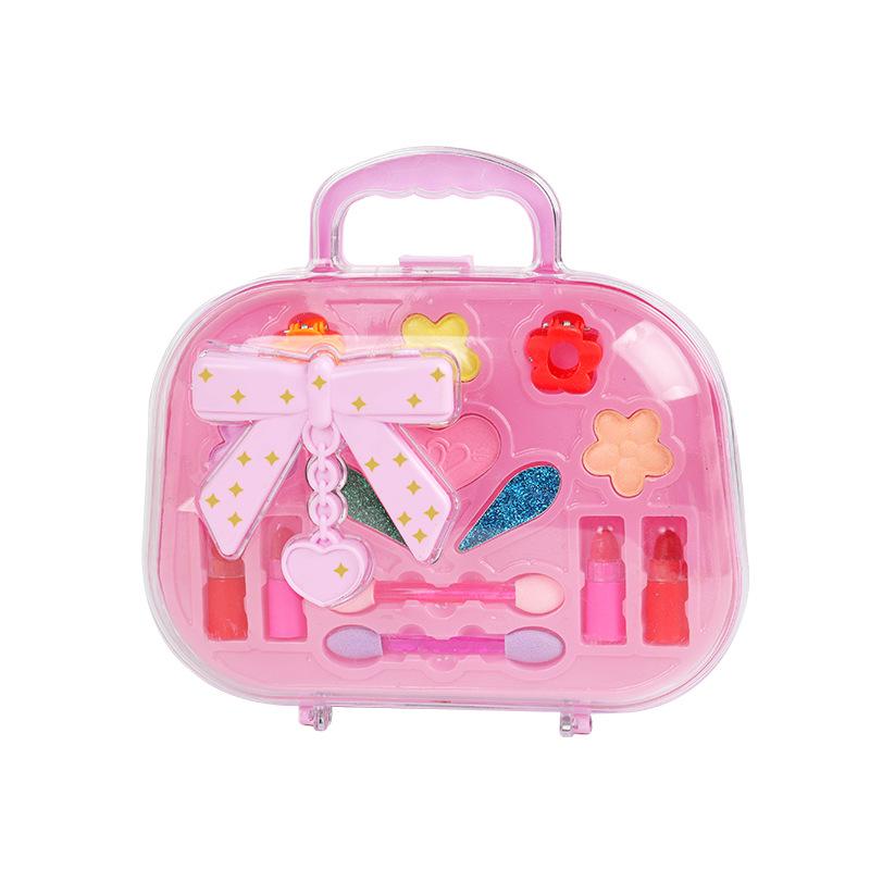 Children'S Girls Makeup Toys Set Cute Bow Bag Eyeshadow Palette Lipstick Girls Birthday Party Dress Up Makeup Toys Best Gifts