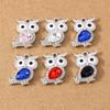 10pcs Cute Animal Charms Crystal Owl Pendants for Jewelry Making DIY Necklace Earrings Bracelet Accessories Supplies