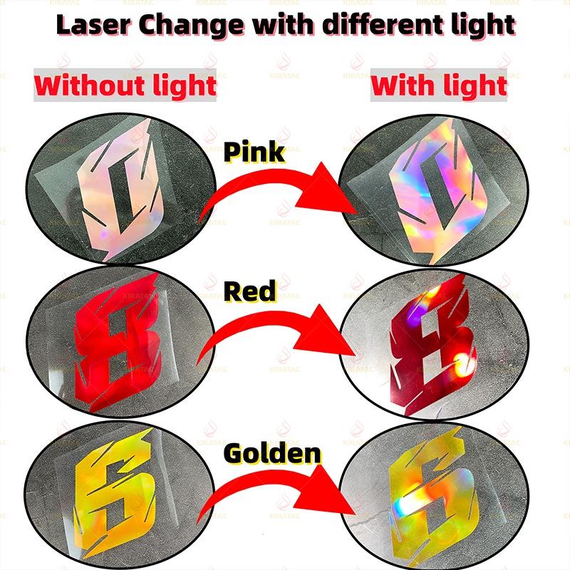1PC Gold Laser Number 0 To 9 Motorcycle Stickers Waterproof for Motorcycle Helmet Fairing Tailbox Car Body Universal Vinyl Decal