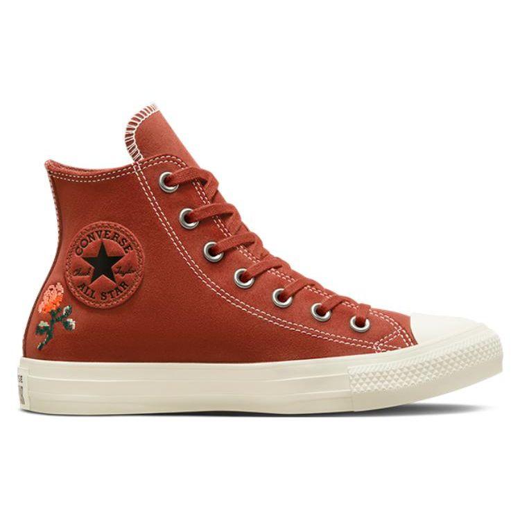 Converse Chuck Taylor All Star High Embroidered Roses Women Sneakers Orange Rugged-Orange Egret A04297C