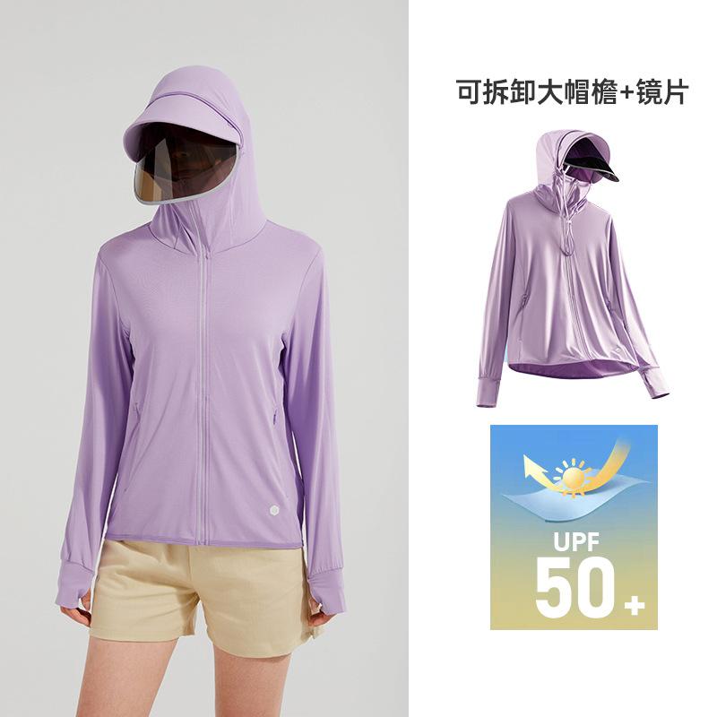 Lenses Women's Outdoor Big Brim Removable Fishing Men's UPF10 + UV Protection Skin Clothing Sunscreen Clothing Women's