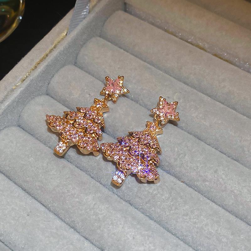 Hochwertige Silbernadel Zirkon Blume Fransenohrringe Europäische und Amerikanische Leichter Luxus Temperament Ohrringe Retro Nischenohrringe