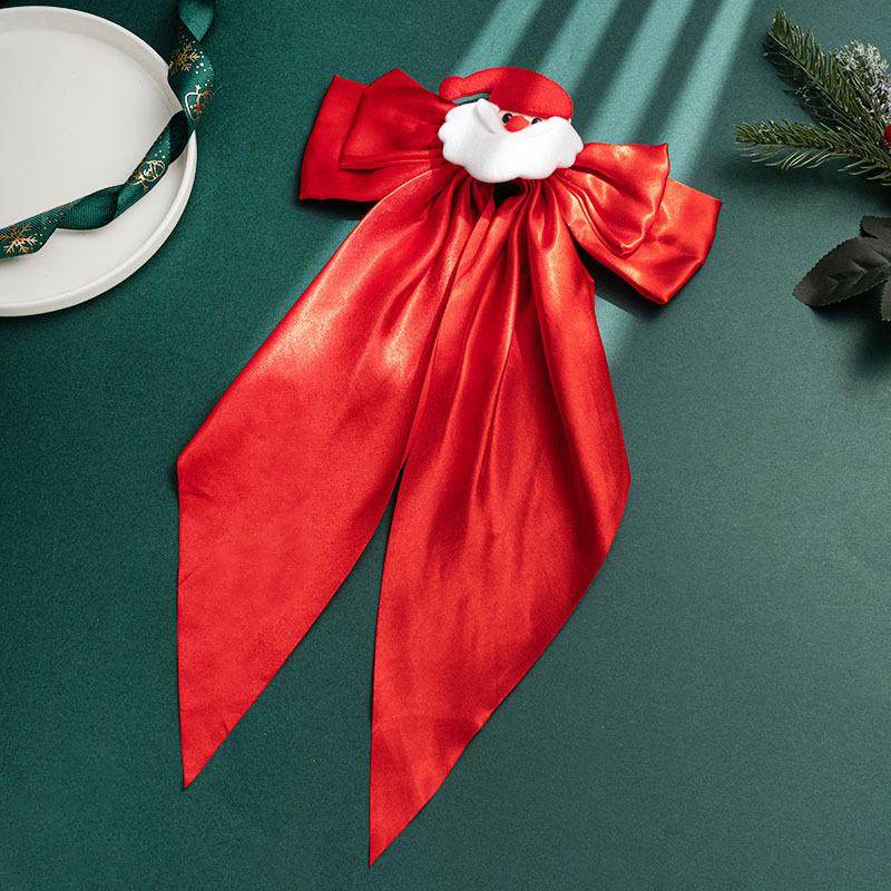 Christmas Big Bow Hair Clip Red Clip Headband Hair Rope Women's Hair Clip Back of Head Black Hair Accessory
