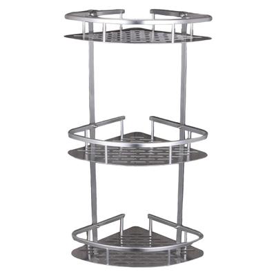 Étagère d'angle murale 3 couches Triangle sans poinçon Drain creux salle de bain douche shampooing support de rangement organisateur fournitures de salle de bain