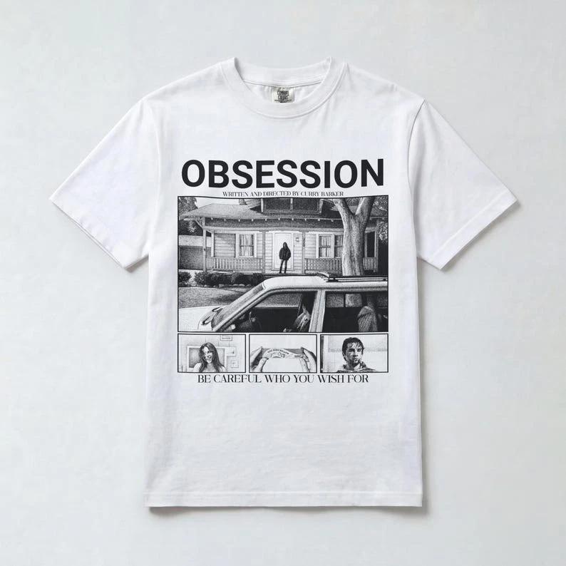 Obsession Graphic Movie T-shirt | Horror Movie Shirt L