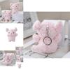 Adorable Pink Plush Pig Keychain Cute Stuffed Toy Key Holder For Couples And Friends