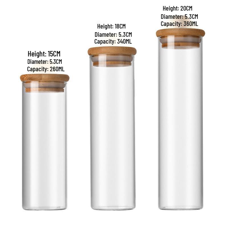 Glass Canister for Seasoning, Coffee Beans, and Tea - Transparent, Food-Grade, Airtight Storage Jar