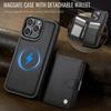For iPhone 14 Pro Case JEEHOOD J09 RFID Blocking Card Holder Leather Back Phone Cover Compatible with MagSafe