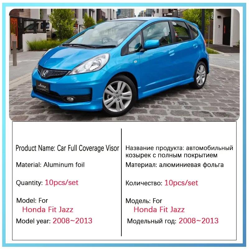 Pilnos apsaugos nuo saulės skydeliai Honda Fit Jazz 2008~2013 GE GG priekiniam stiklui, langams, pilnas apvadas, skydelis, prasti automobilio aksesuarai 2009 2010