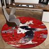 Traditional Japanese Kimono,Geisha Dance Chair Mat Round Rug Office Carpet, Non Slip, Suitable for Living Rooms, Bedrooms Decor.1205227a