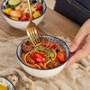 Japanese Style Ceramic Cereal Bowls,10 Ounces Salad,Soup,Rice Bowl Set,Blue and White (4.5 Inch)
